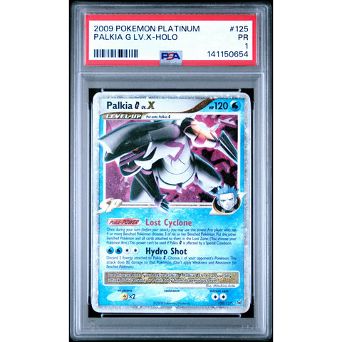 2009 POKEMON PLATINUM PALKIA G LV.X HOLO 125/127 PSA 1