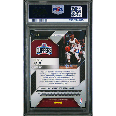 2016 PANINI PANINI PRIZM CHRIS PAUL PURPLE PRIZM 51 PSA 9