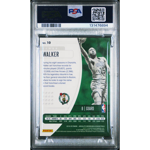 2019 PANINI PANINI ABSOLUTE MEMORABILIA KEMBA WALKER RED 10 PSA 8