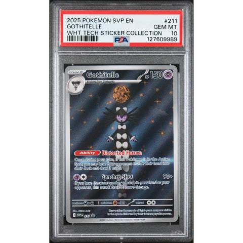2025 POKEMON PROMO GOTHITELLE TECH STICKER COLLECTION SVP211 PSA 10