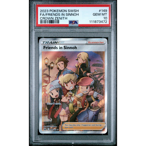 2023 POKEMON CROWN ZENITH FRIENDS IN SINNOH FULL ART 149/159 PSA 10
