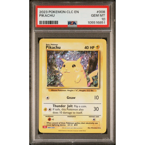 2023 POKEMON CLASSIC COLLECTION PIKACHU 008/034 PSA 10
