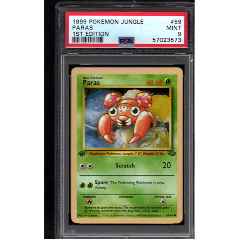 1999 POKEMON JUNGLE 1ST EDITION PARAS PSA 9