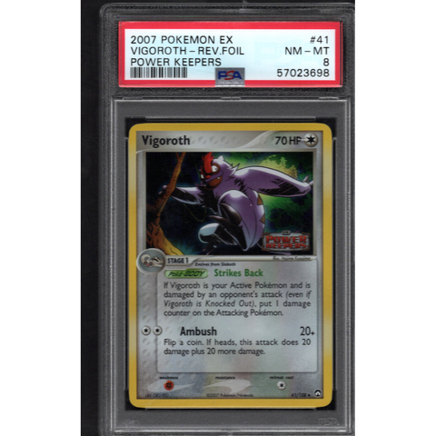 2007 POKEMON EX POWER KEEPERS VIGOROTH REV FOIL PSA 8