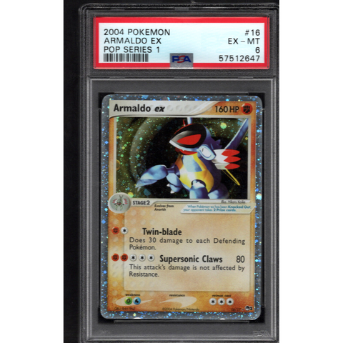 2004 POKEMON POP SERIES 1 ARMALDO EX 16/17 PSA 6