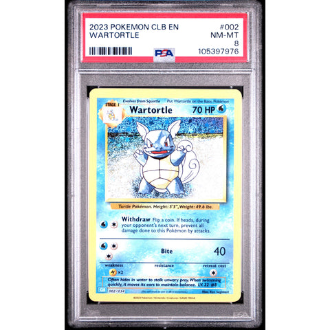 2023 POKEMON CLASSIC COLLECTION WARTORTLE 002/034 PSA 8