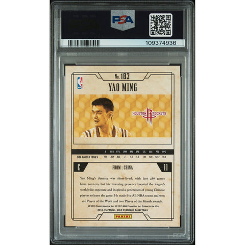 2014 PANINI GOLD STANDARD YAO MING 183 PSA 8
