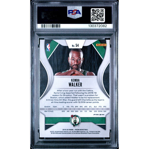 2019 PANINI PANINI PRIZM KEMBA WALKER RUBY WAVE 54 PSA 10