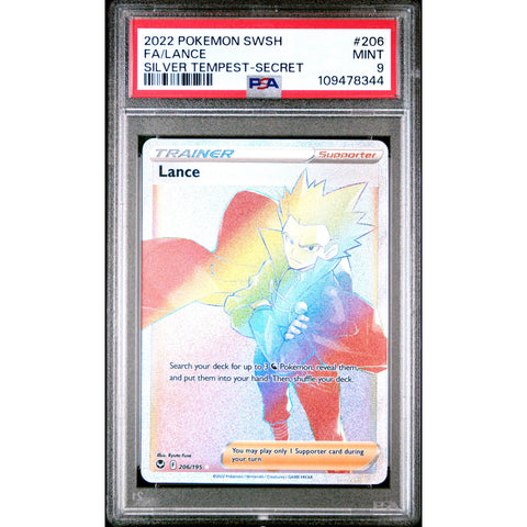 2022 POKEMON SILVER TEMPEST LANCE SECRET 206/195 PSA 9