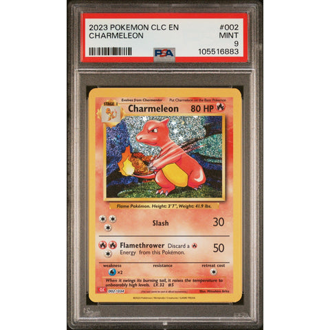 2023 POKEMON CLASSIC COLLECTION CHARMELEON 002/034 PSA 9