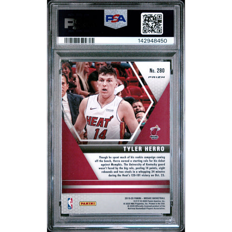 2019 PANINI PANINI MOSAIC TYLER HERRO MOSAIC 280 PSA 9
