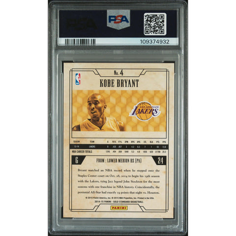 2014 PANINI GOLD STANDARD KOBE BRYANT 4 PSA 7