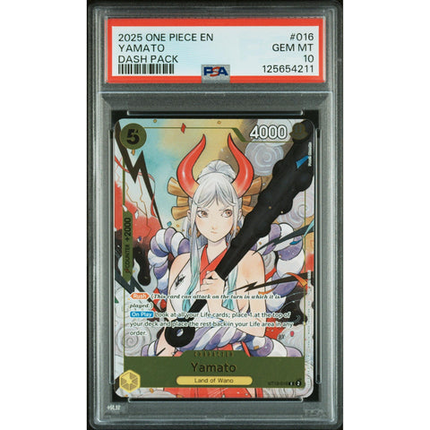 2025 ONE PIECE DASH PACK YAMATO 016 PSA 10