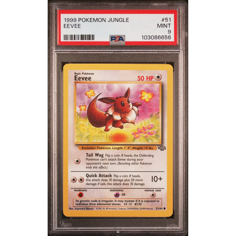 1999 POKEMON JUNGLE EEVEE 51/64 PSA 9 5