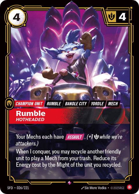 Rumble, Hotheaded - 026/221