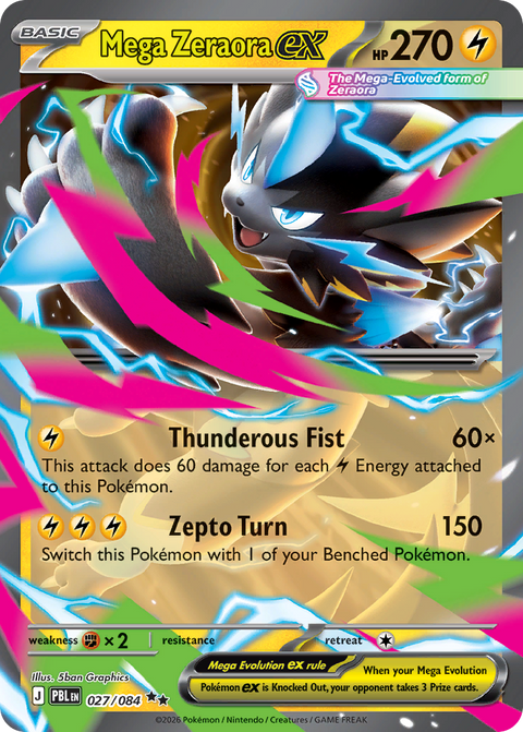 Mega Zeraora EX - 027/084