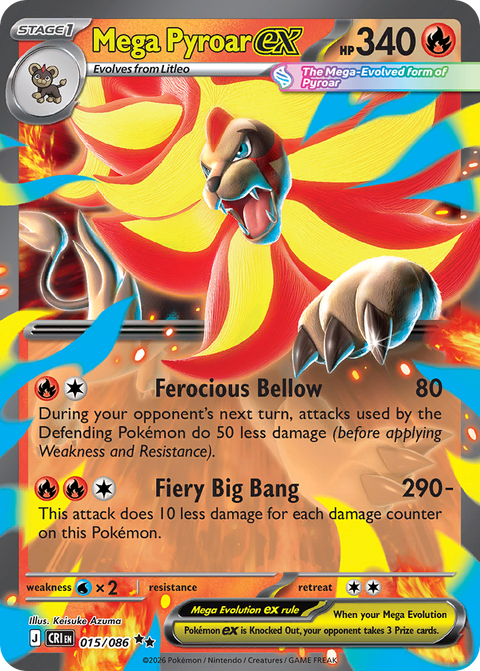 Mega Pyroar EX - 015/086