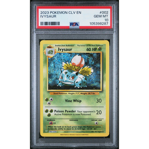 2023 POKEMON CLASSIC COLLECTION IVYSAUR 002/034 PSA 10