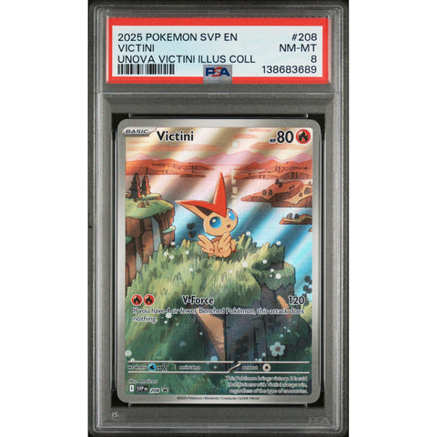 2025 POKEMON VICTINI UNOVA ILLUSTRATION COLLECTION SVP 208 PSA 8
