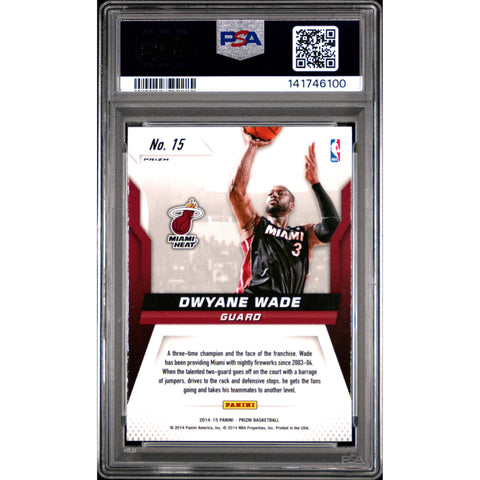 2014 PANINI PANINI PRIZM FIREWORKS DWYANE WADE PRIZM 15 PSA 9