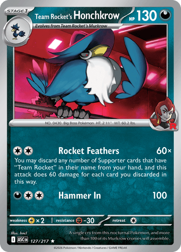Team Rocket's Honchkrow - 127/217