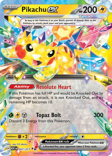 Pikachu EX - 057/217