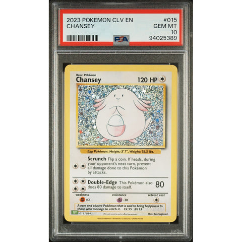 2023 POKEMON CLASSIC COLLECTION 015/034 CHANSEY PSA 10
