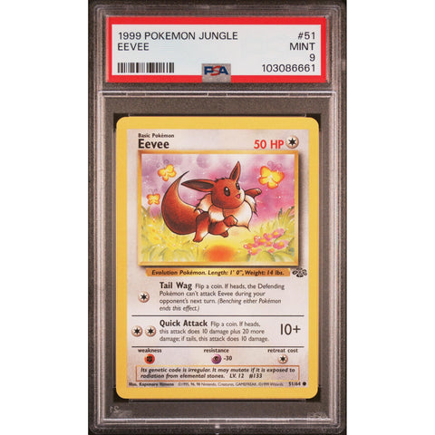 1999 POKEMON JUNGLE EEVEE 51/64 PSA 9 7