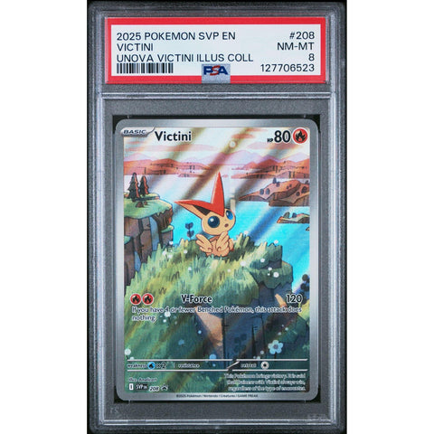 2025 POKEMON PROMO VICTINI ILLUSTRATION COLLECTION SVP208 PSA 8
