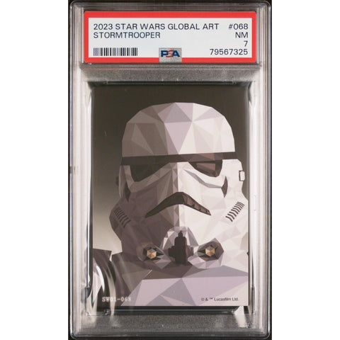 2023 STAR WARS GLOBAL ART JPN STORMTOOPER 068 PSA 7