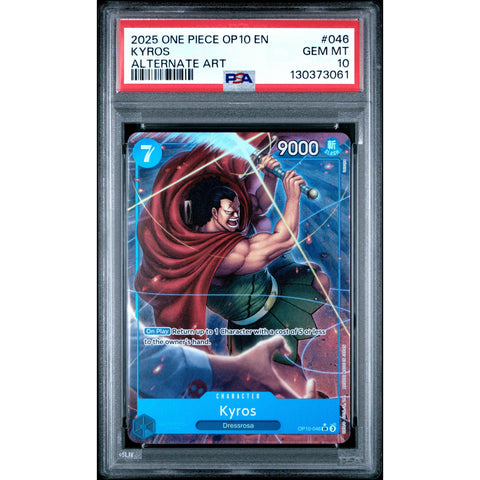 2025 ONE PIECE ROYAL BLOOD KYROS ALTERNATE ART 046 PSA 10