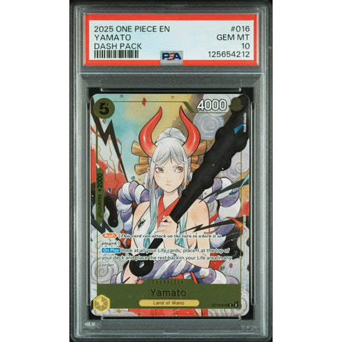 2025 ONE PIECE DASH PACK YAMATO 016 PSA 10