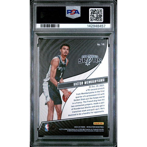 2023 PANINI PANINI REVOLUTION ROOKIE REVOLUTION VICTOR WEMBANYAMA 14 PSA 9