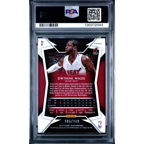 2014 PANINI PANINI SELECT DWYANE WADE BLUE PRIZM 2 PSA 10
