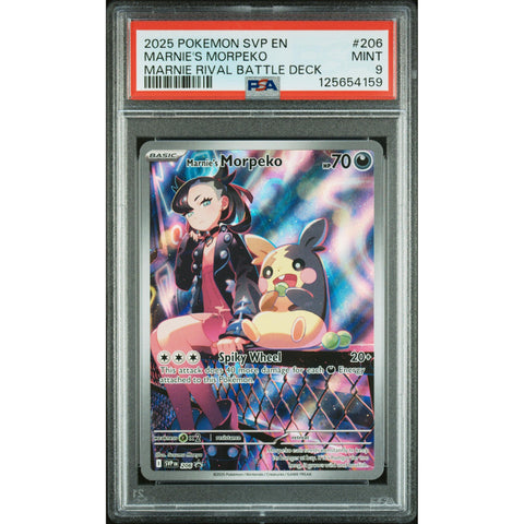 2025 POKEMON BLACK STAR PROMO MARNIE'S MORPEKO SVP206 PSA 9