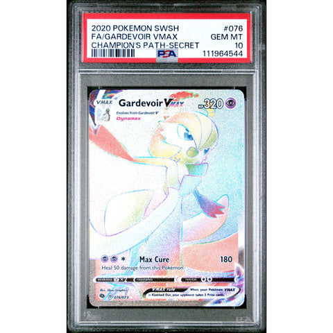 2020 POKEMON CHAMPIONS PATH GARDEVOIR VMAX SECRET 076/073 PSA 10