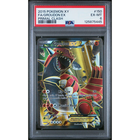2015 POKEMON PRIMAL CLASH GROUDON EX 150/160 PSA 6