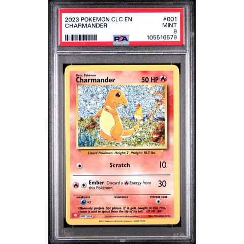 2023 POKEMON CLASSIC COLLECTION CHARMANDER 001/034 PSA 9