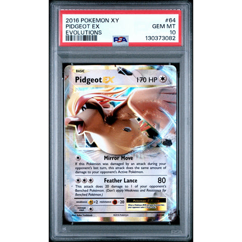 2016 POKEMON EVOLUTIONS PIDGEOT 64/108 PSA 10