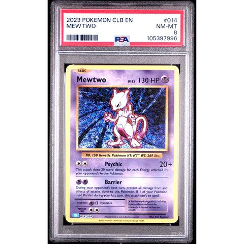 2023 POKEMON CLASSIC COLLECTION MEWTWO 014/034 PSA 8