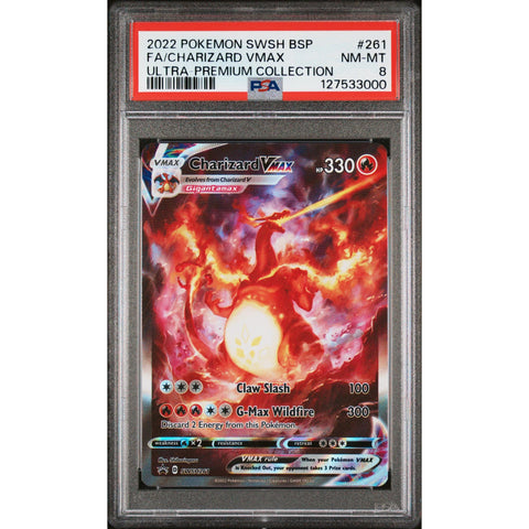 2022 POKEMON PROMO CHARIZARD ULTRA-PREMIUM COLLECTION SWSH261 PSA 8