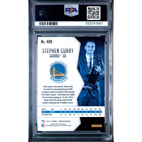 2015 PANINI PANINI PRIZM STEPHEN CURRY 400 PSA 9