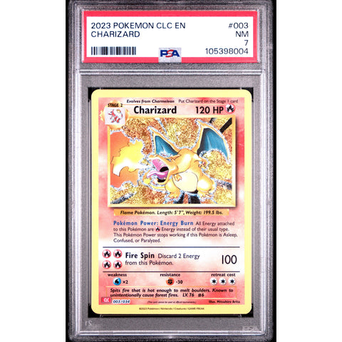 2023 POKEMON CLASSIC COLLECTION CHARIZARD 003/034 PSA 7