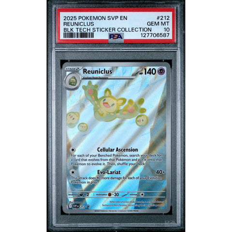 2025 POKEMON PROMO REUNICLUS TECH STICKER COLLECTION SVP212 PSA 10