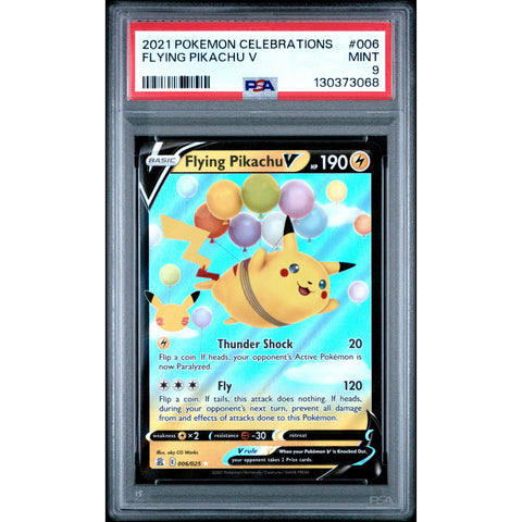 2021 POKEMON CELEBRATIONS FLYING PIKACHU 006/025 PSA 9