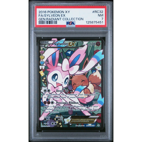 2016 POKEMON GENERATION SYLVEON EX RADIANT COLLECTION RC32/RC32 PSA 7