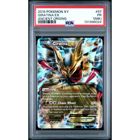 2015 POKEMON ANCIENT ORIGINS GIRATINA 057/098 PSA 1 MARKED