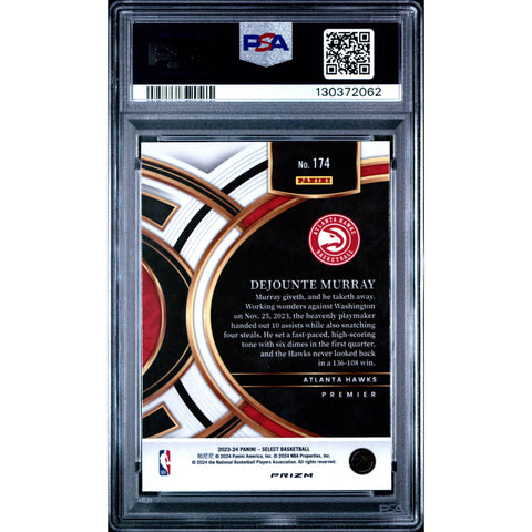 2023 PANINI PANINI SELECT DEJOUNTE MURRAY BLUE CRACKED ICE 174 PSA 10