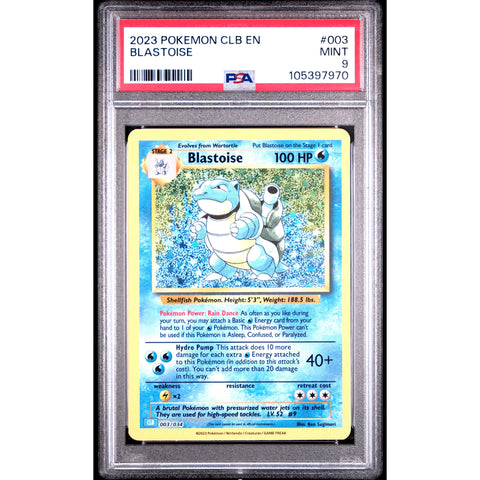 2023 POKEMON CLASSIC COLLECTION BLASTOISE 003/034 PSA 9