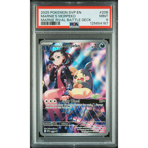 2025 POKEMON BLACK STAR PROMO MARNIE'S MORPEKO SVP206 PSA 9